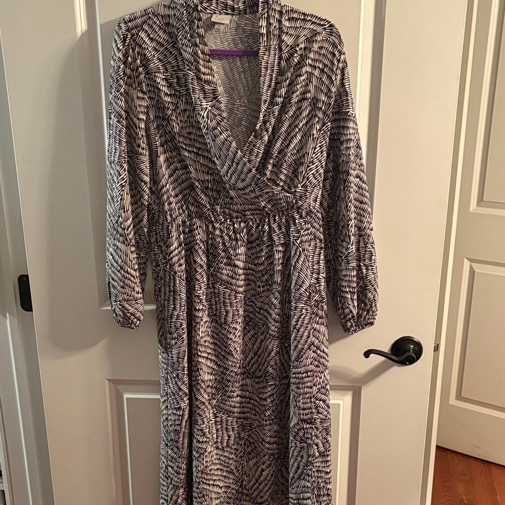 a new day Black and White Patterned Dress